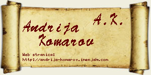 Andrija Komarov vizit kartica